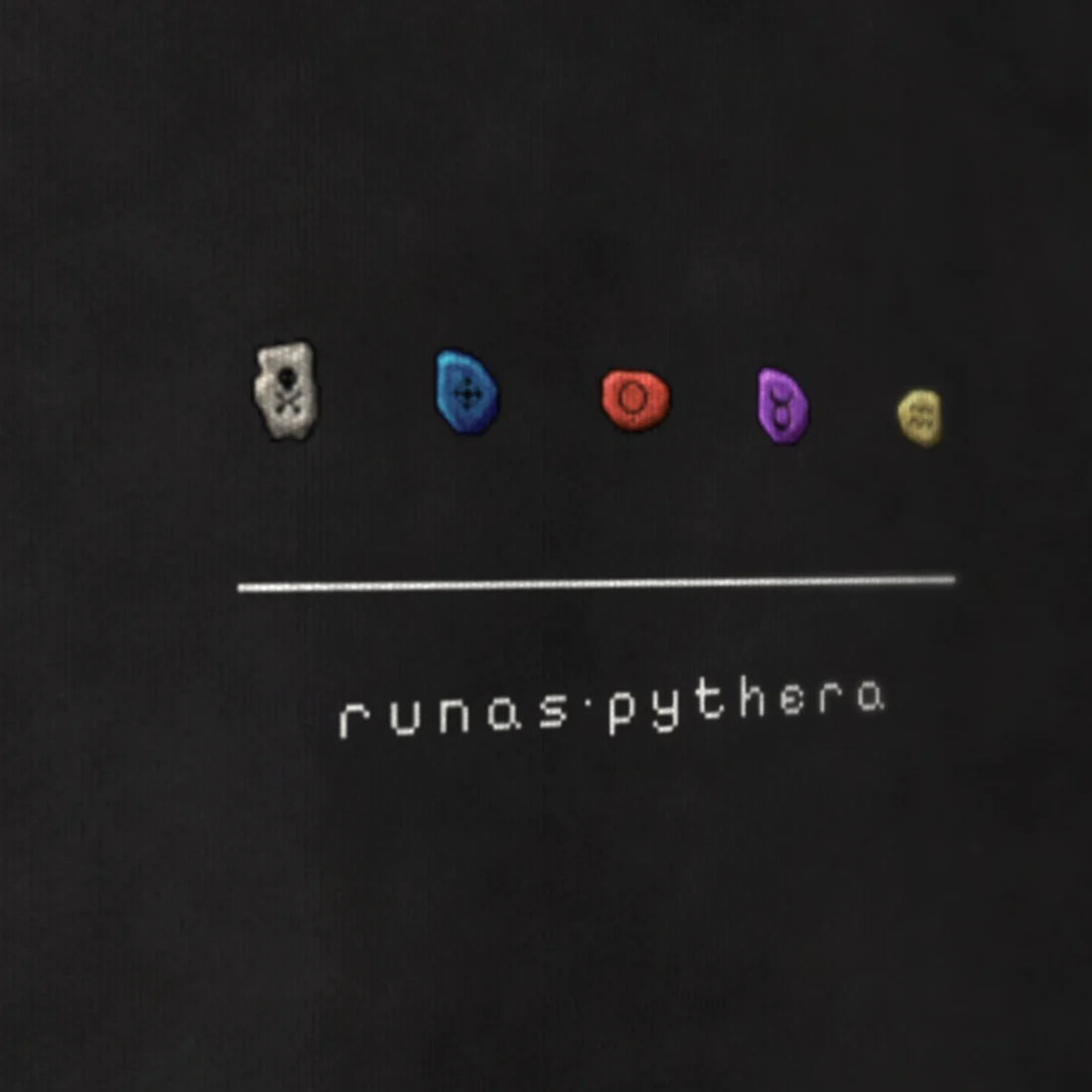 Camiseta Tibia Runas, estampa de lado